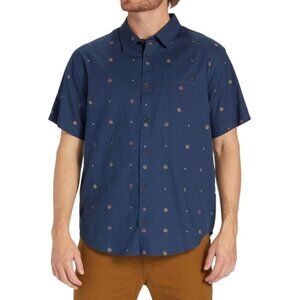 Billabong Sundays Surf Men's Button front Shirt Blue design NEW size SMALL